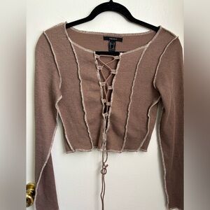Long sleeve crop top